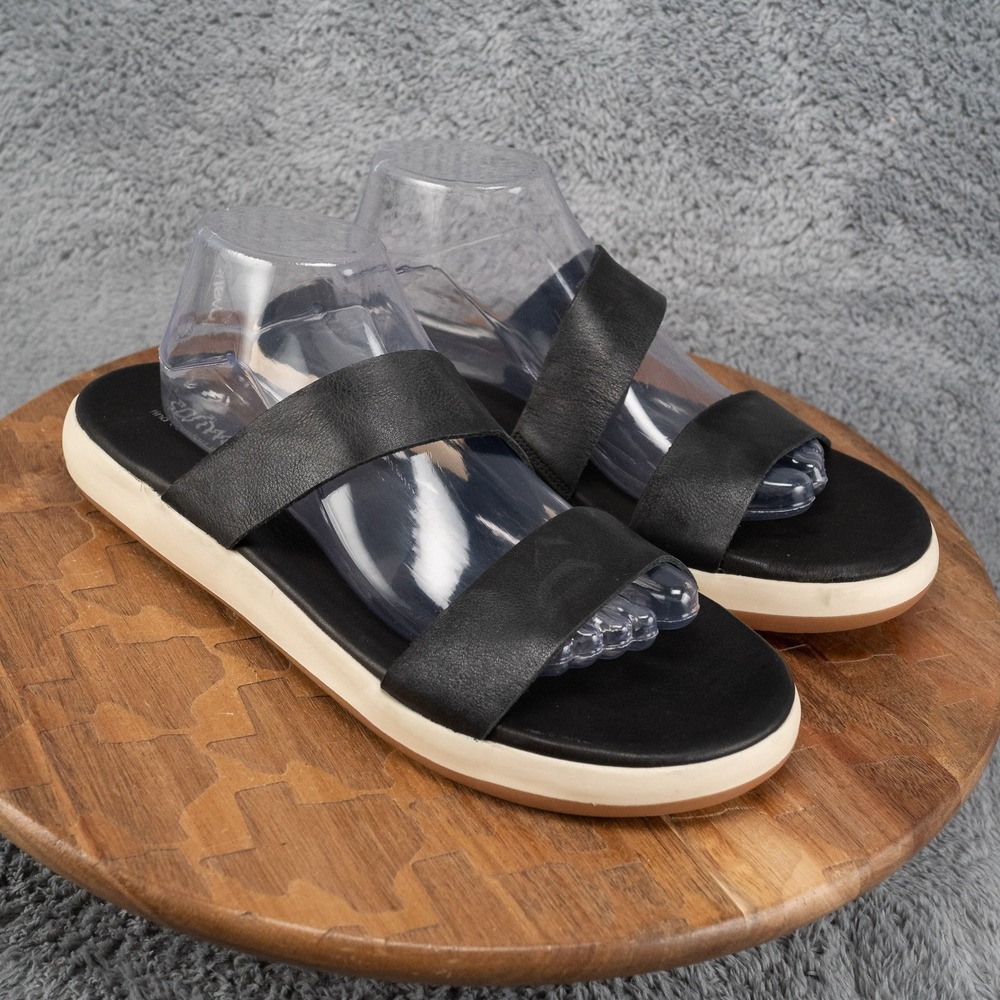 Soft Walk Jenna Women's Size 12 W Black Leather Summer Sandal